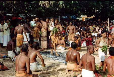 Fire-walking at Kali Amman Temple, Mamamgam