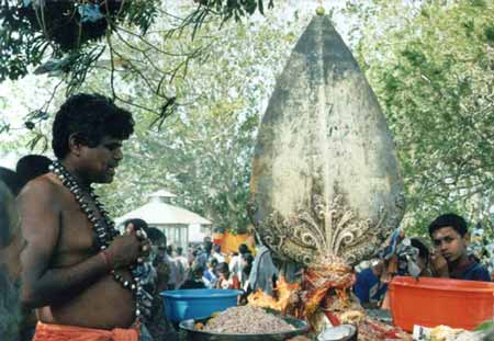 Pada Yatra pilgrims worship atop Kadira Malai