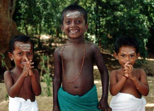 The youngest Pada Yatra swamis